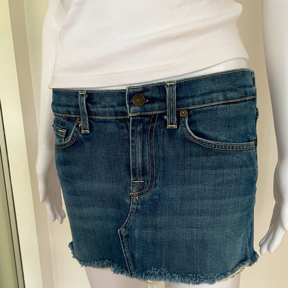 7 for All Mankind Denim Mini Skirt, Size 26